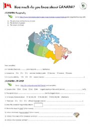 English Worksheet: WEBQUEST CANADA