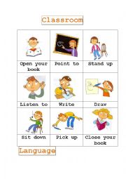 English Worksheet: Classroom Language