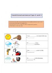 Conditional sentences type zero and one