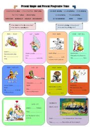 English Worksheet: Present simple and progressive revision with Asterix
