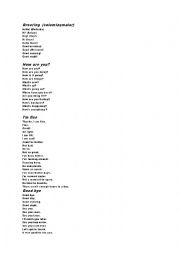 English Worksheet: Greeting People