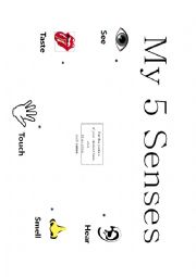 English Worksheet: Five(5) senses