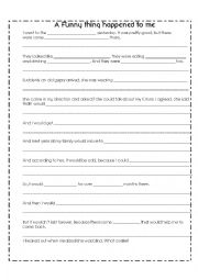 English Worksheet: Guided Composition: A Funny Thing Happened to me