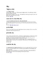 Sky Idioms