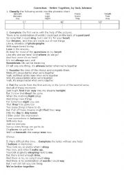 English Worksheet: Song Better Together, by Jack Johnson