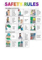 English Worksheet: safety rules