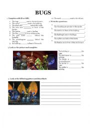 English Worksheet: Bugs