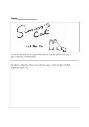 English Worksheet: Simons Cat - Let Me In!