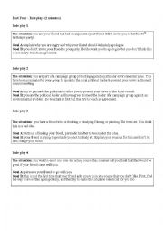 English Worksheet: Oral Practice (Pearson Test) / Part 4 - Level C1