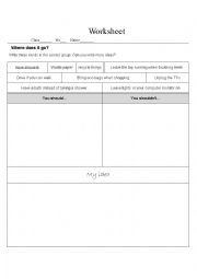 English Worksheet: Be green