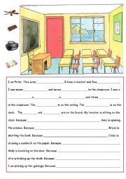 English Worksheet: classroom