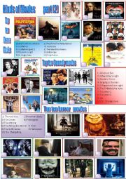 English Worksheet: Kinds of Movies  (part 2) + Key 