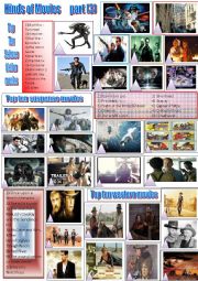 English Worksheet: Kinds of movies  (part 3) + key