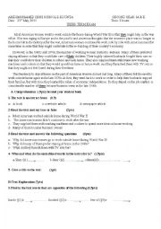 English Worksheet: an exam related to unit business is business