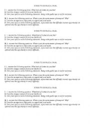 English Worksheet: speaking activity