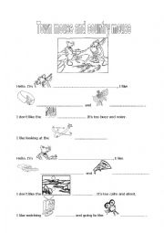 English Worksheet: Town mouse and country mouse