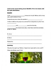 English Worksheet: Listening. MALBEC