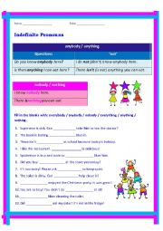 English Worksheet: Indefinite Pronoun_anybody everybody nobody