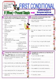 English Worksheet: FIRST CONDITIONAL