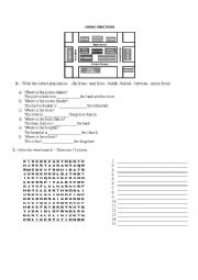 English Worksheet: Giving directions