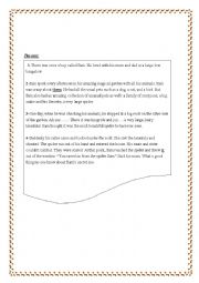English Worksheet: End-of-term test n3  8th form