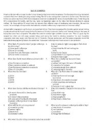 English Worksheet: comprehension