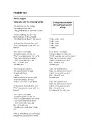 English Worksheet: Im with you - Avril Lavigne