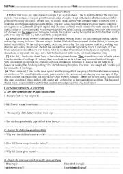 English Worksheet: test about Child Labour