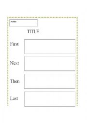 Sequence Graphic Organizer Template