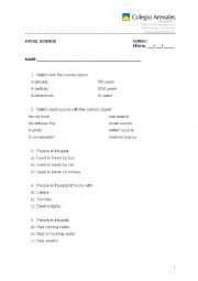 English Worksheet: Test social science 