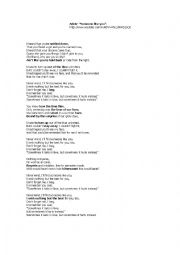 English Worksheet: Adele. Someone like you