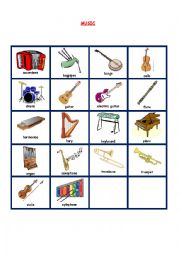 English Worksheet: MUSIC