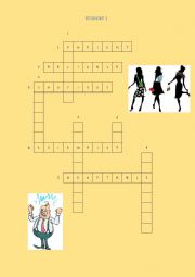 Personality crossword for pairwork