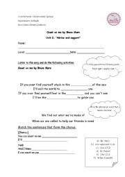 English Worksheet: Count on me