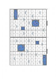 English Worksheet: Battleship with Numbers 1