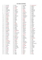English Worksheet: 350 stress sentences with answer