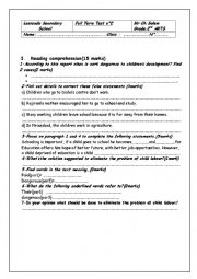 English Worksheet: global test 