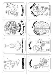 English Worksheet: Family mini-book