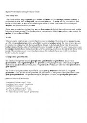 English Worksheet: Family