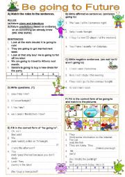 English Worksheet: Be going to future