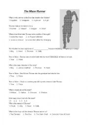 English Worksheet: The Maze Runner (Movie) - Workshet