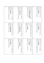 English Worksheet: Line up present continuous