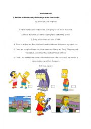 English Worksheet: possessive adjectives 