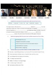 English Worksheet: The vampire Diaries  pilot