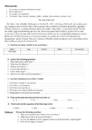 English Worksheet: Reading : Bill Gates