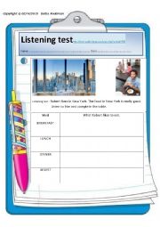 English Worksheet: Listening Test 