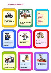 English Worksheet: what is your job? part 3