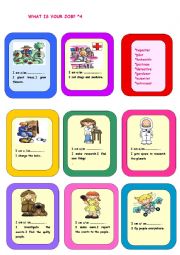 English Worksheet: what is your job? part 4