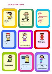 English Worksheet: what is your job? part 5