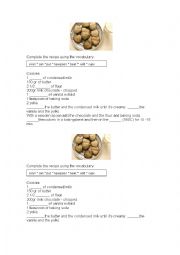 English Worksheet: cookies recipe